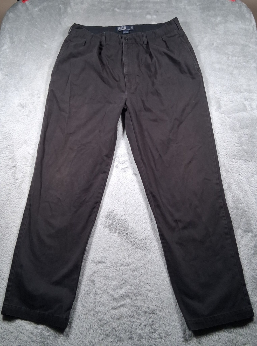 Polo Ralph Lauren Andrew Pants Mens 34x32 (Fits 32x30) Black Relaxed Fit Chino